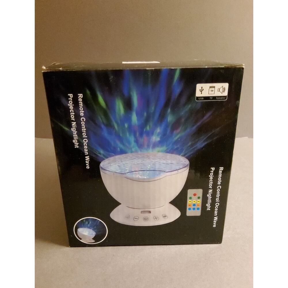 Ocean Wave Projector Night Light with Mini Music Player - Brand New